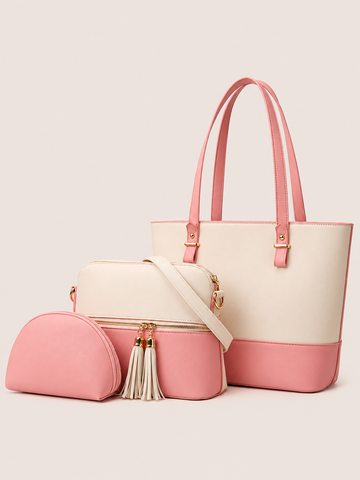 Tote Handbag 3pcs Set