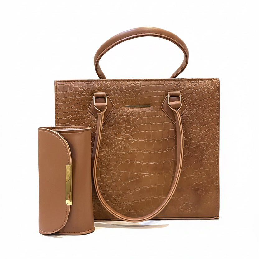 Premium Textured Tote bag – 2 Piece Set
