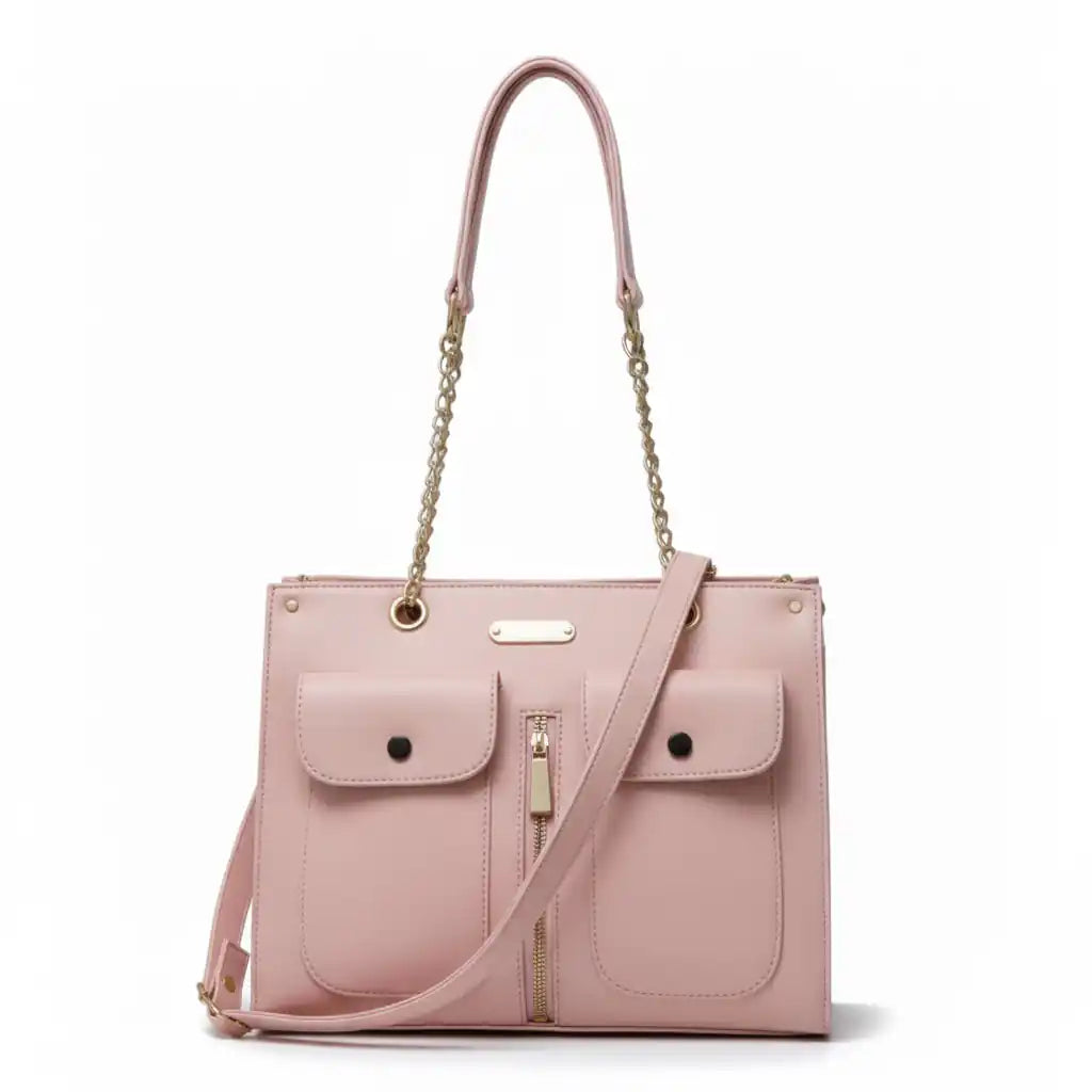 Double Pocket SHOULDER TOTE BAG