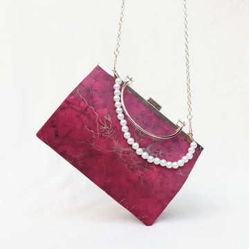 Titan Classic Ethnic velvet Style Top Handle Bag