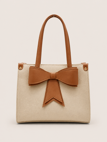 Elegant Bow 🎀 Charm Tote Bag